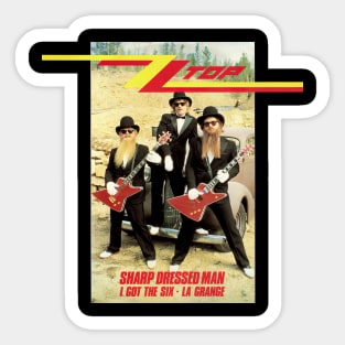 Retro Zz Top 5 Sticker